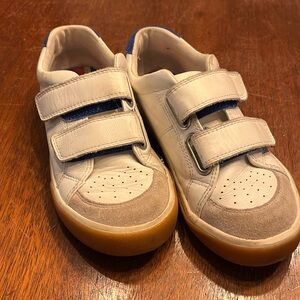 Mini Boden shoes, UK size 33 US size 2, white with Velcro closure.